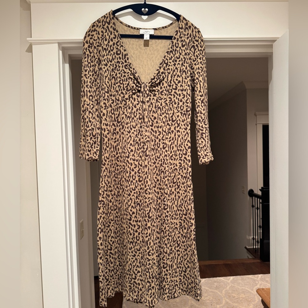 Loft Leopard Print Dress